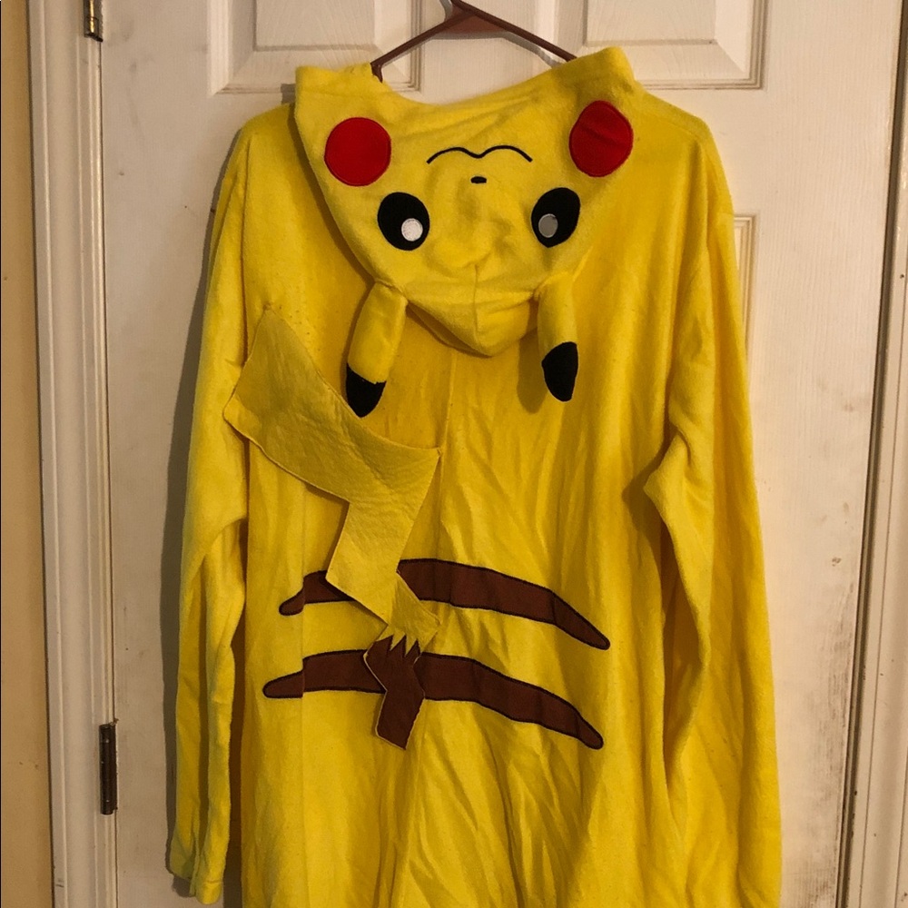 Yellow Pikachu Hooded Costume Pajama Onesie